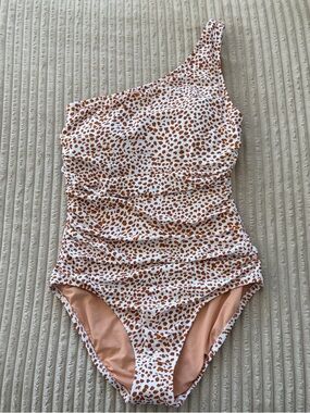 NWT J.Crew One Shoulder Cheetah Print Bathing Suit